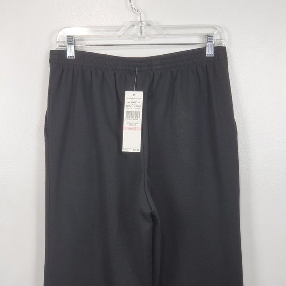 Alfred Dunner Black Pull-On Proportioned Straight Leg Pants W/Pockets NWT M (10) - Picture 6 of 12